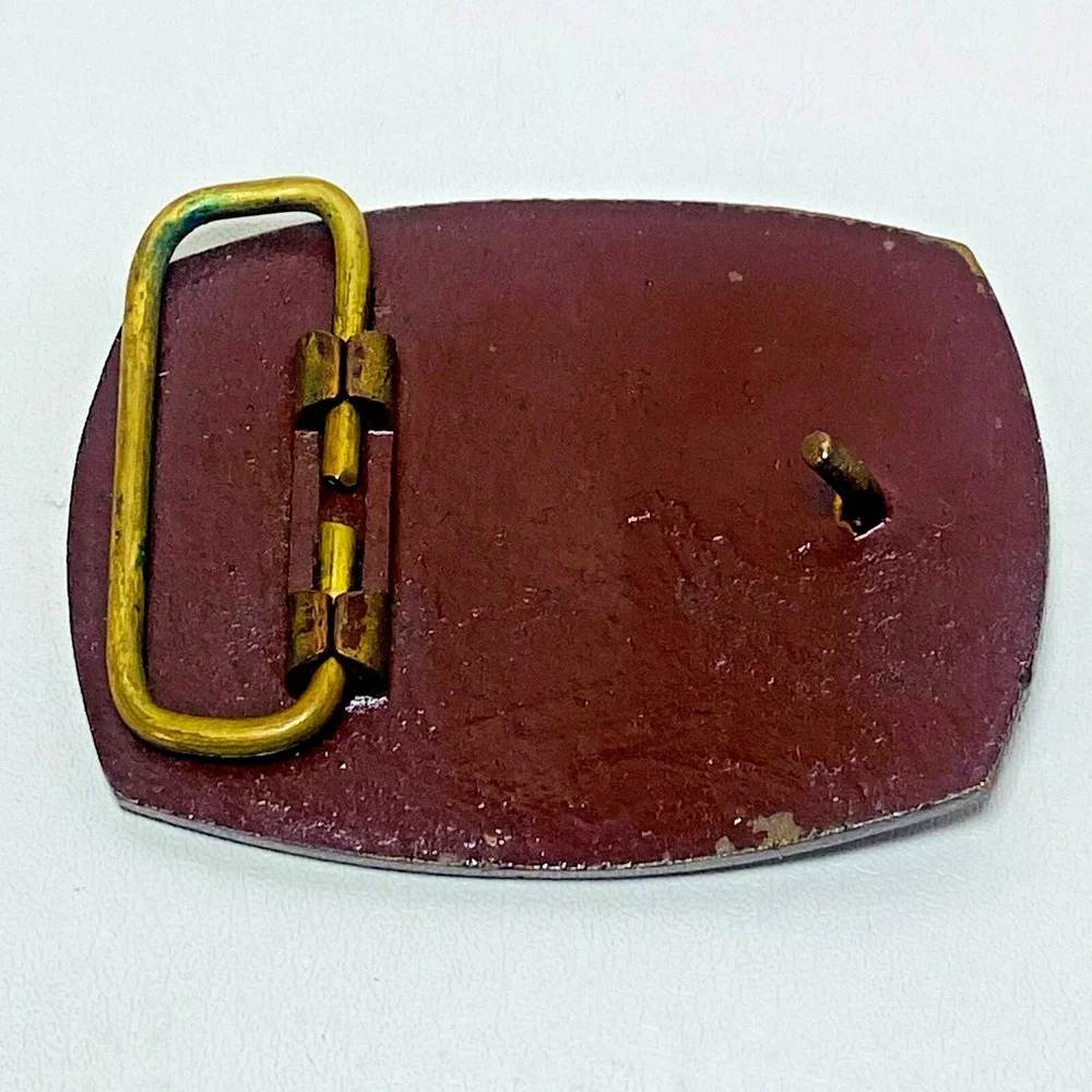 Vintage Harlan KC,KS KCK‎ Kansas City Kansas Belt Buckle Tractor Metal Painted